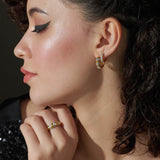Classic Tidal Diamond Hoops, 14K Gold Vermeil, 1/2 ct Lab Grown Diamond-5
