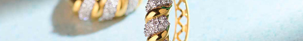 Classic Tidal Diamond Hoops, 14K Solid Gold, 1/2 ct Lab Grown Diamond-1