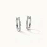 Tapered Line Small Hoops, 14K Solid Gold, 1/4 ct Lab Grown Diamond-3