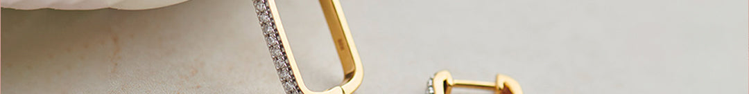 Paperclip Large Diamond Hoops, 14K Solid Gold, 1/5 ct Lab Grown Diamond-1