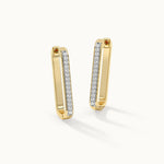 Paperclip Large Diamond Hoops, 14K Gold Vermeil, 1/5 ct Lab Grown Diamond-8