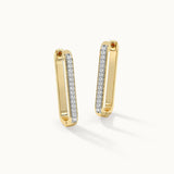 Paperclip Large Diamond Hoops, 14K Gold Vermeil, 1/5 ct Lab Grown Diamond-8
