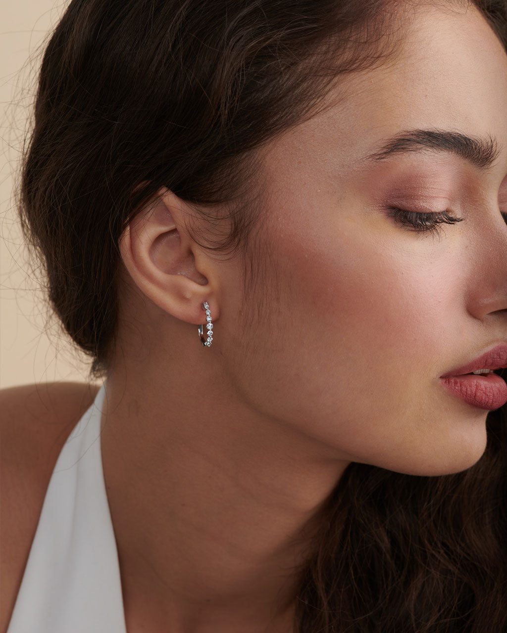 Captivating Pear Diamond Hoops, 14K Solid Gold, 1/2 ct Lab Grown Diamond-4