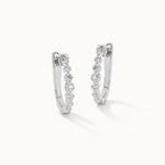 Captivating Pear Diamond Hoops, Sterling Silver, 1/2 ct Lab Grown Diamond-3
