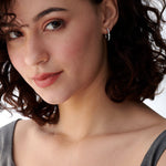 Captivating Pear Diamond Hoops, Sterling Silver, 1/2 ct Lab Grown Diamond-2