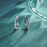 Captivating Pear Diamond Hoops, Sterling Silver, 1/2 ct Lab Grown Diamond-1