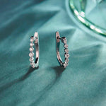 Captivating Pear Diamond Hoops, Sterling Silver, 1/2 ct Lab Grown Diamond-5