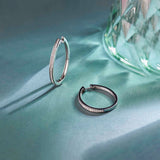 Classic Oval Large Diamond Hoops, Sterling Silver, 1/2 ct Lab Grown Diamond-1