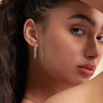 Classic Oval Large Diamond Hoops, 14K Solid Gold, 1/2 ct Lab Grown Diamond-5