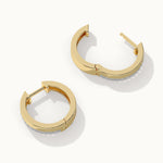 Two Band Diamond Hoops, 14K Solid Gold, 1/4 ct Lab Grown Diamond-8