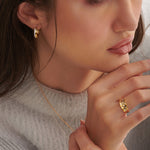 Two Band Diamond Hoops, 14K Solid Gold, 1/4 ct Lab Grown Diamond-5