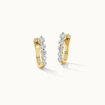 Classic Journey Diamond Hoops, 14K Gold Vermeil, 1/2 ct Lab Grown Diamond-3