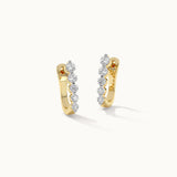 Classic Journey Diamond Hoops, 14K Gold Vermeil, 1/2 ct Lab Grown Diamond-3