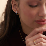 Classic Journey Diamond Hoops, 14K Gold Vermeil, 1/2 ct Lab Grown Diamond-5