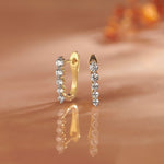 Classic Journey Diamond Hoops, 14K Gold Vermeil, 1/2 ct Lab Grown Diamond-6