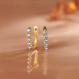 Classic Journey Diamond Hoops, 14K Gold Vermeil, 1/2 ct Lab Grown Diamond-6