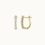 Classic Journey Diamond Hoops, 14K Gold Vermeil, 1/2 ct Lab Grown Diamond-8