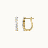 Classic Journey Diamond Hoops, 14K Gold Vermeil, 1/2 ct Lab Grown Diamond-8