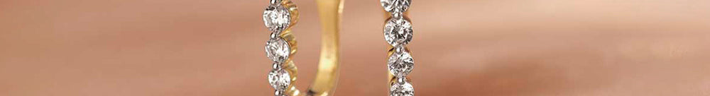 Classic Journey Diamond Hoops, 14K Gold Vermeil, 1/2 ct Lab Grown Diamond-1