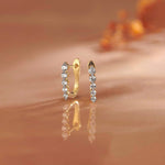 Classic Journey Diamond Hoops, 14K Gold Vermeil, 1/2 ct Lab Grown Diamond-1