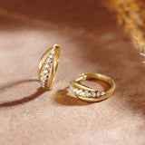 Ridge Diamond Hoops, 14K Solid Gold, 1/3 ct Lab Grown Diamond-6