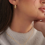 Ridge Diamond Hoops, 14K Gold Vermeil, 1/3 ct Lab Grown Diamond-3