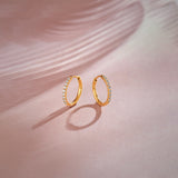 Classic Diamond Hoops, 14K Gold Vermeil, 1/4 ct Lab Grown Diamond-1