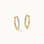 Classic Diamond Hoops, 14K Solid Gold, 1/4 ct Lab Grown Diamond-2