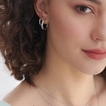 Classic Diamond Hoops, 14K Gold Vermeil, 1/4 ct Lab Grown Diamond-3
