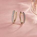 Elegant Diamond Hoops, 14K Solid Gold, 1/2 ct Lab Grown Diamond-6