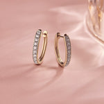 Elegant Diamond Hoops, 14K Gold Vermeil, 1/2 ct Lab Grown Diamond-6
