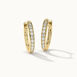 Elegant Diamond Hoops, 14K Solid Gold, 1/2 ct Lab Grown Diamond-3