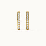Elegant Diamond Hoops, 14K Gold Vermeil, 1/2 ct Lab Grown Diamond-7