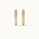 Elegant Diamond Hoops, 14K Solid Gold, 1/2 ct Lab Grown Diamond-7