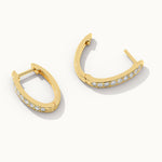 Elegant Diamond Hoops, 14K Gold Vermeil, 1/2 ct Lab Grown Diamond-8
