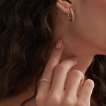Elegant Diamond Hoops, 14K Gold Vermeil, 1/2 ct Lab Grown Diamond-2