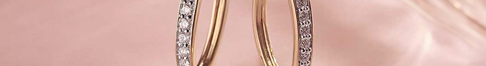 Elegant Diamond Hoops, 14K Gold Vermeil, 1/2 ct Lab Grown Diamond-1