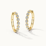 Medium Pear Hoops, 14K Gold Vermeil, 1/3 ct Lab Grown Diamond-3