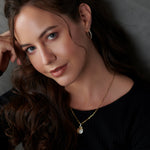 Medium Pear Hoops, 14K Gold Vermeil, 1/3 ct Lab Grown Diamond-4