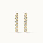 Medium Pear Hoops, 14K Gold Vermeil, 1/3 ct Lab Grown Diamond-6
