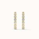 Medium Pear Hoops, 14K Gold Vermeil, 1/3 ct Lab Grown Diamond-6