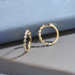 Medium Pear Hoops, 14K Gold Vermeil, 1/3 ct Lab Grown Diamond-1