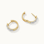 Petite Diamond Hoops, 14K Gold Vermeil, 1/3 ct Lab Grown Diamond-7