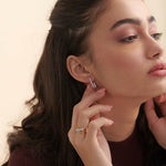Classic Paperclip Diamond Hoops, 14K Solid Gold, 1/2 ct Lab Grown Diamond-2