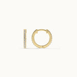 Chic Small Hoops, 14K Solid Gold, 1/4 ct Lab Grown Diamond-6