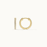Chic Small Hoops, 14K Solid Gold, 1/4 ct Lab Grown Diamond-6