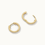 Chic Small Hoops, 14K Solid Gold, 1/4 ct Lab Grown Diamond-7