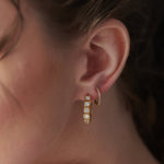 Chic Small Hoops, 14K Solid Gold, 1/4 ct Lab Grown Diamond-2