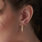 Chic Small Hoops, 14K Gold Vermeil, 1/4 ct Lab Grown Diamond-2
