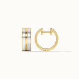 White Cera Small Hoops, 14K Gold Vermeil-7